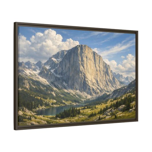 Main Mockup. Nature Mountain Lake Mountain Lake Vista shown as stretched canvas wall art
