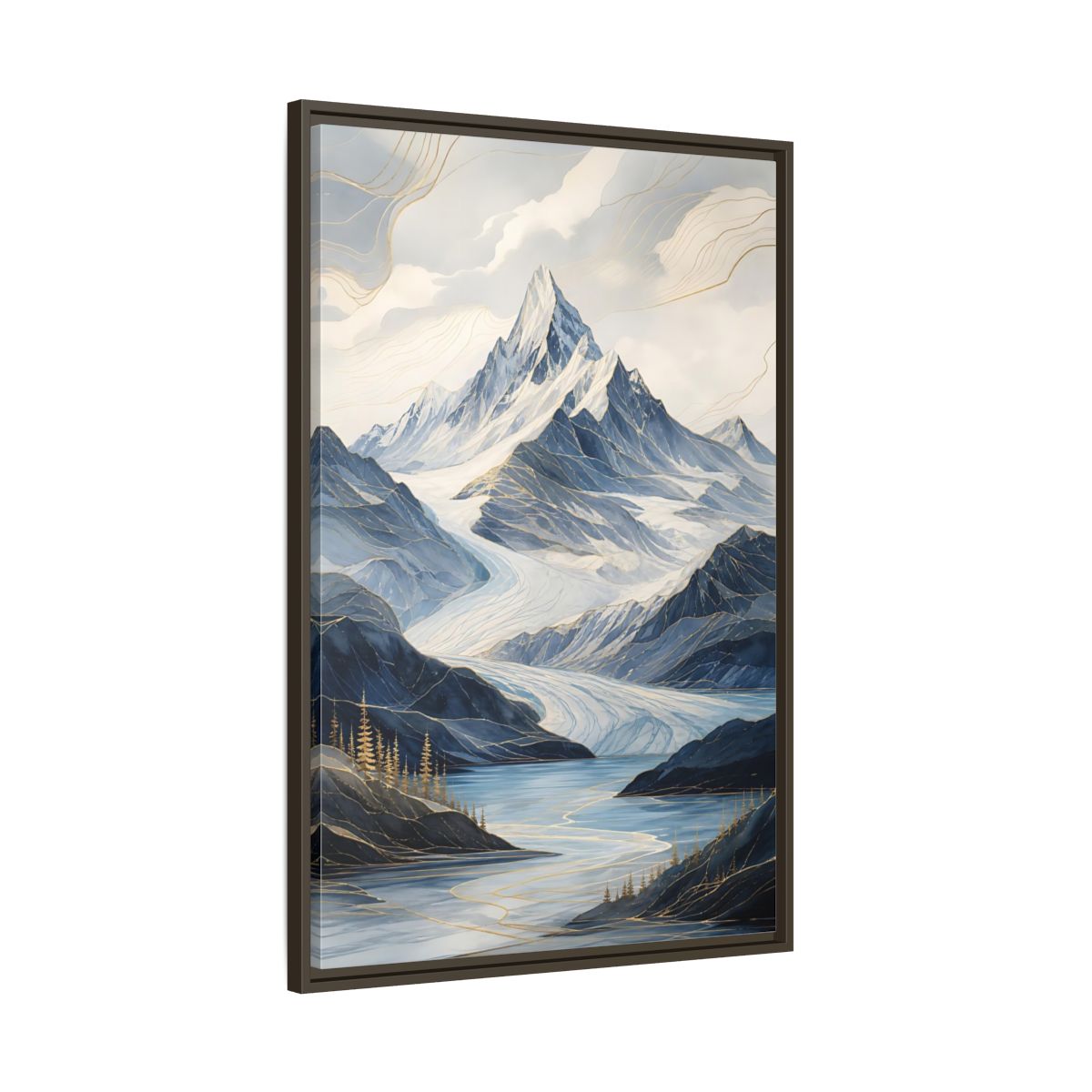 Main Mockup. Nature Mountain Landscape Blue Mountains shown as stretched canvas wall art