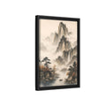 Side Mockup 6. Nature Mountain Landscape Misty Mountains shown as stretched canvas wall art