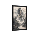 Side Mockup 6. Nature Mountain Landscape Monochrome Mountains shown as stretched canvas wall art