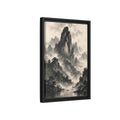Side Mockup 6. Nature Mountain Landscape Monochrome Landscape shown as stretched canvas wall art