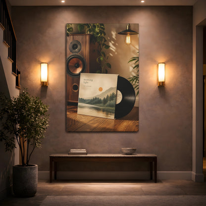 Mockup 2. Nature Mountain Landscape Morning Light Landscape shown as canvas print