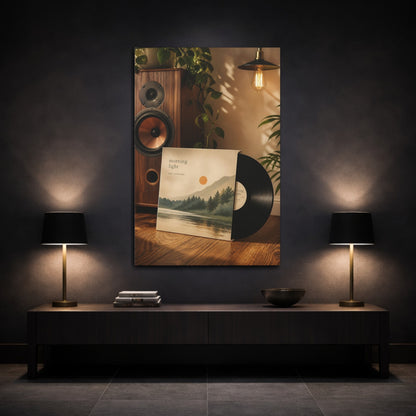 Mockup 3. Nature Mountain Landscape Morning Light Landscape shown as canvas print