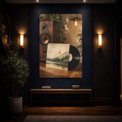 Mockup 4. Nature Mountain Landscape Morning Light Landscape shown as canvas print