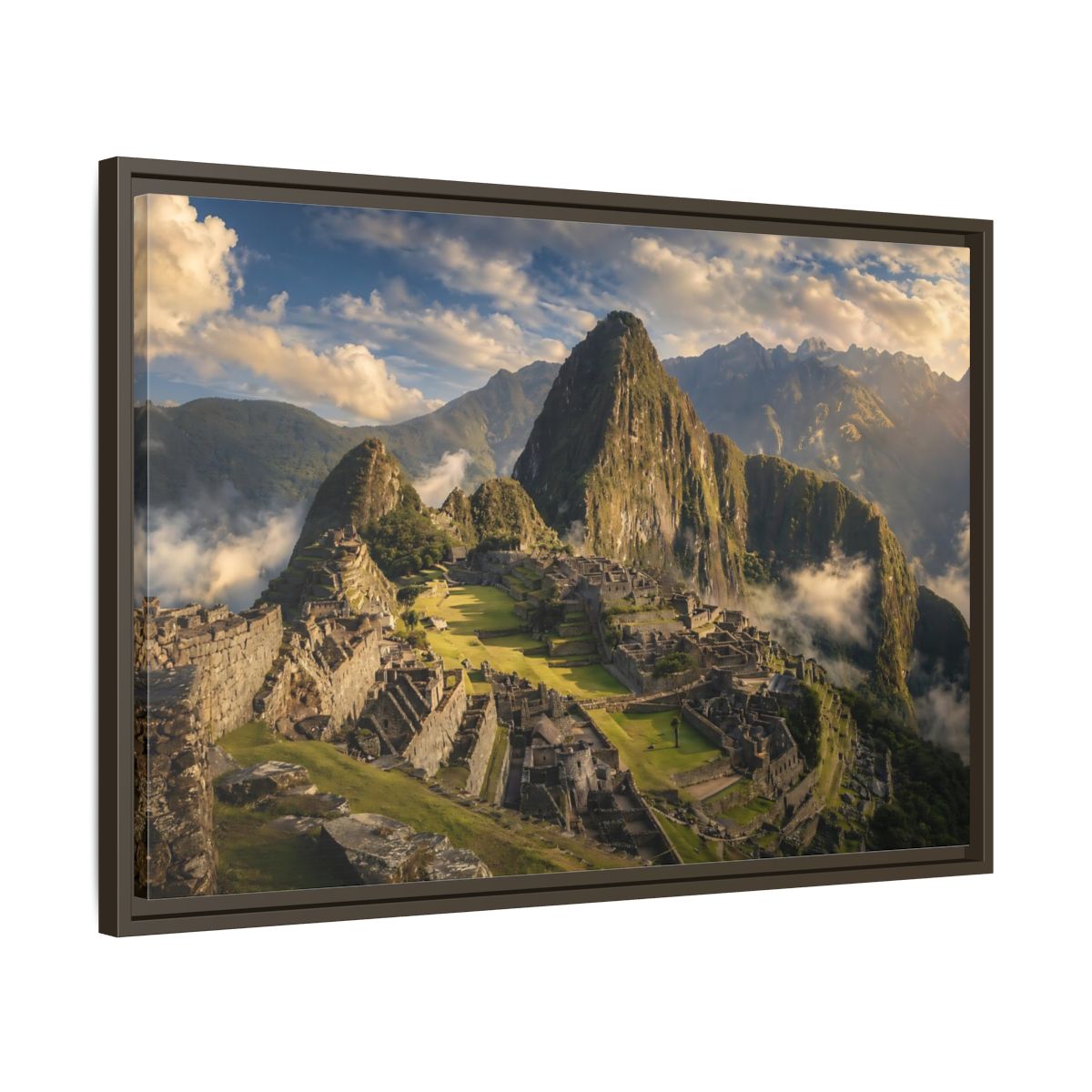 Side Mockup 11. Nature Mountain Peaks Mountain Ruins View shown as stretched canvas wall art