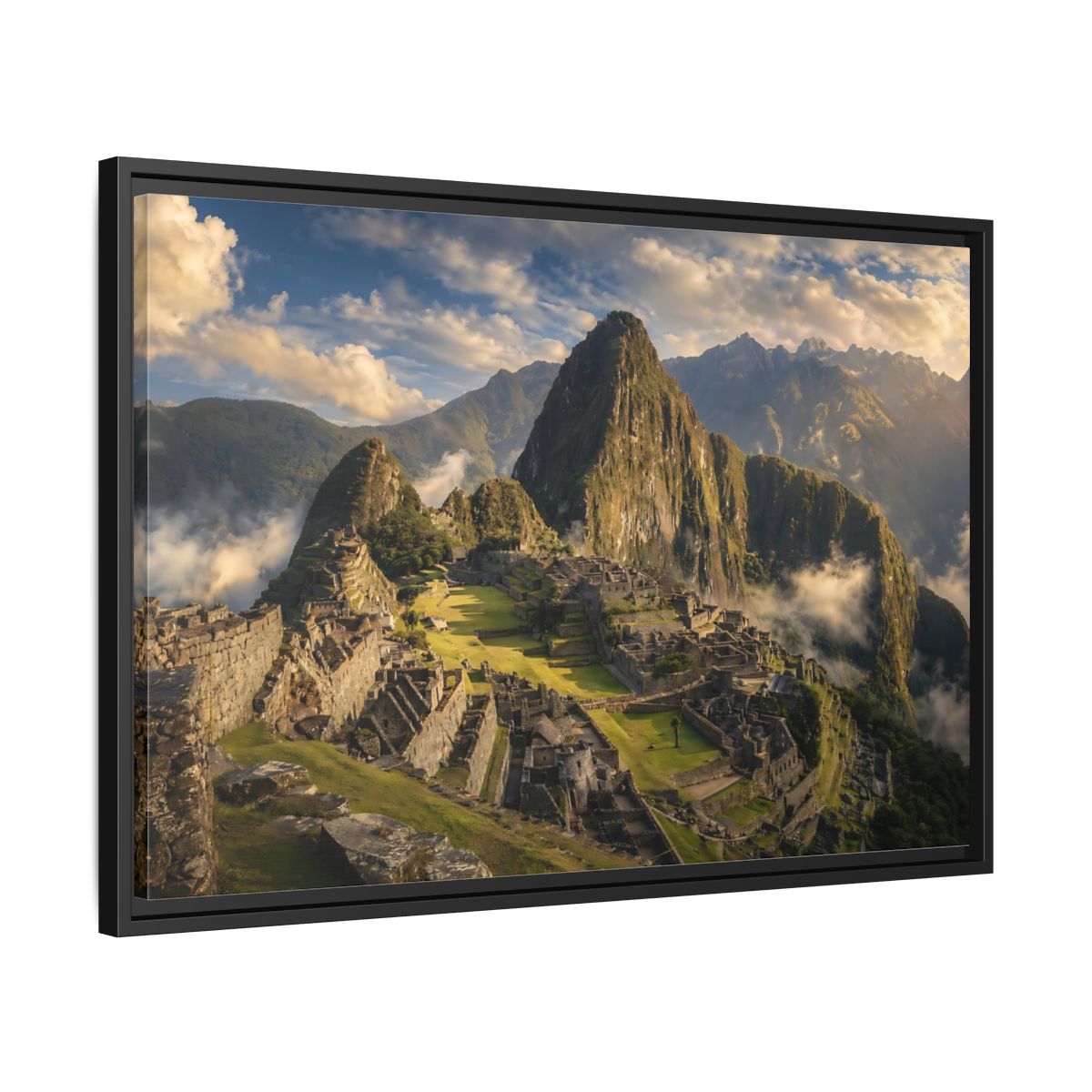 Side Mockup 14. Nature Mountain Peaks Mountain Ruins View shown as stretched canvas wall art
