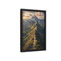 Side Mockup 6. Nature Mountain Ridge Green Mountain Sunset shown as stretched canvas wall art