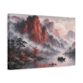 Side Mockup 4. Nature Mountain River Red Mountain River shown as stretched canvas wall art