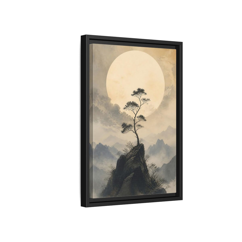 Side Mockup 6. Nature Mountain Tree Zen Landscape shown as stretched canvas wall art