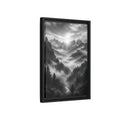 Side Mockup 6. Nature Mountain Valley Black And White shown as stretched canvas wall art