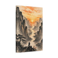 Side Mockup 4. Nature Mountain Valley Orange Mountain Landscape shown as stretched canvas wall art
