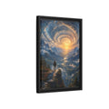 Side Mockup 6. Nature Mountain Valley Mountain Sunset shown as stretched canvas wall art