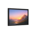 Side Mockup 6. Nature Mountain Valley Sunset Mountain Landscape shown as stretched canvas wall art
