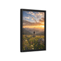 Side Mockup 6. Nature Mountain Vista Sunset Mountain Landscape shown as stretched canvas wall art