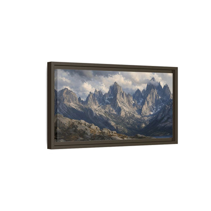 Side Mockup 7. Nature Mountains Mountain Landscape shown as stretched canvas wall art