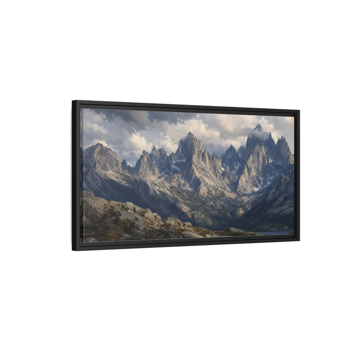 Side Mockup 2. Nature Mountains Mountain Landscape shown as stretched canvas wall art