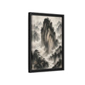 Side Mockup 6. Nature Mountainscape Black White Mountains shown as stretched canvas wall art