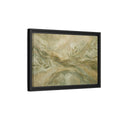 Side Mockup 6. Nature Olive Branches Green And Gold Marble shown as stretched canvas wall art