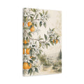 Side Mockup 4. Nature Orange Blossoms Orange Grove shown as stretched canvas wall art