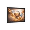 Side Mockup 6. Nature Nature Orbs Golden Nature Spheres shown as stretched canvas wall art