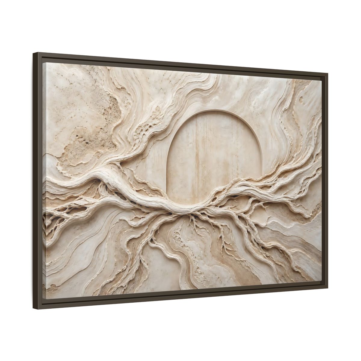 Main Mockup. Nature Organic Textures Beige Organic Textures shown as stretched canvas wall art