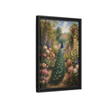 Side Mockup 6. Nature Peacock Peacock Garden shown as stretched canvas wall art