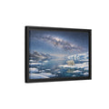 Side Mockup 6. Nature Polar Bear Blue And White Arctic shown as stretched canvas wall art