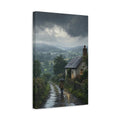 Side Mockup 4. Nature Rainy Landscape Rainy Landscape shown as stretched canvas wall art