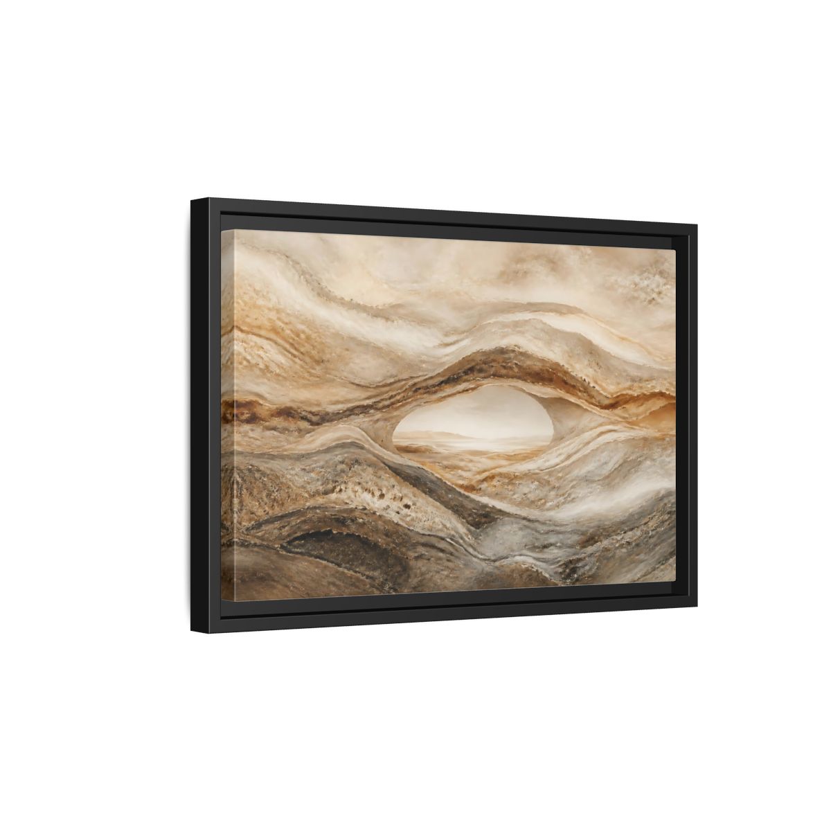 Side Mockup 6. Nature Rock Arch Earthy Rock Arch shown as stretched canvas wall art