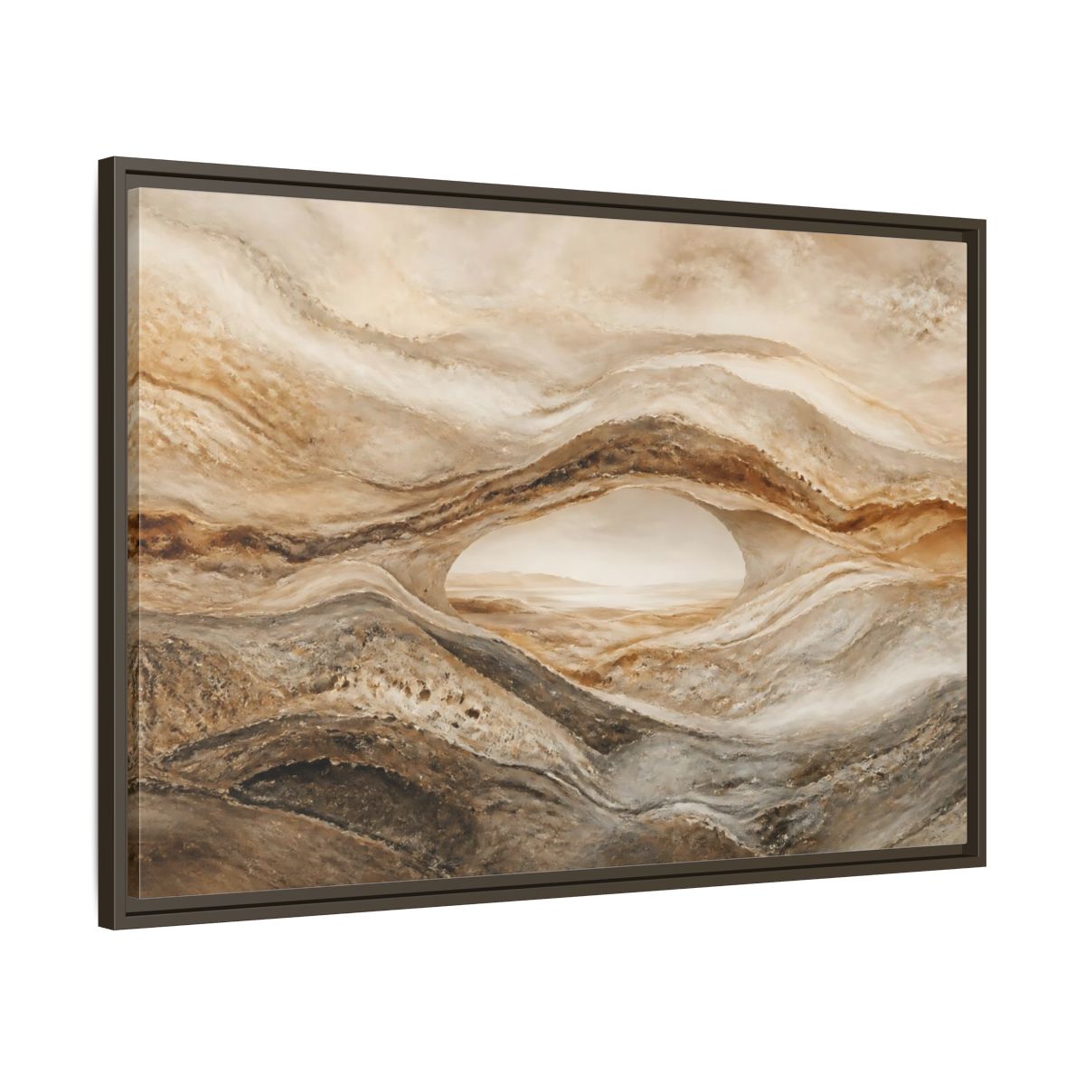 Main Mockup. Nature Rock Arch Earthy Rock Arch shown as stretched canvas wall art