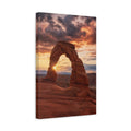 Side Mockup 4. Nature Rock Arch Red Rock Sunset shown as stretched canvas wall art