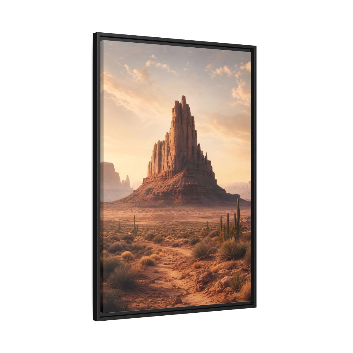 Side Mockup 13. Nature Rock Formation Desert Rock Landscape shown as stretched canvas wall art