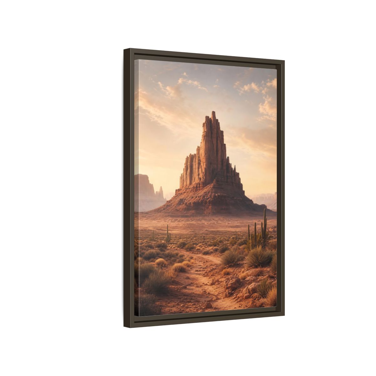 Side Mockup 2. Nature Rock Formation Desert Rock Landscape shown as stretched canvas wall art