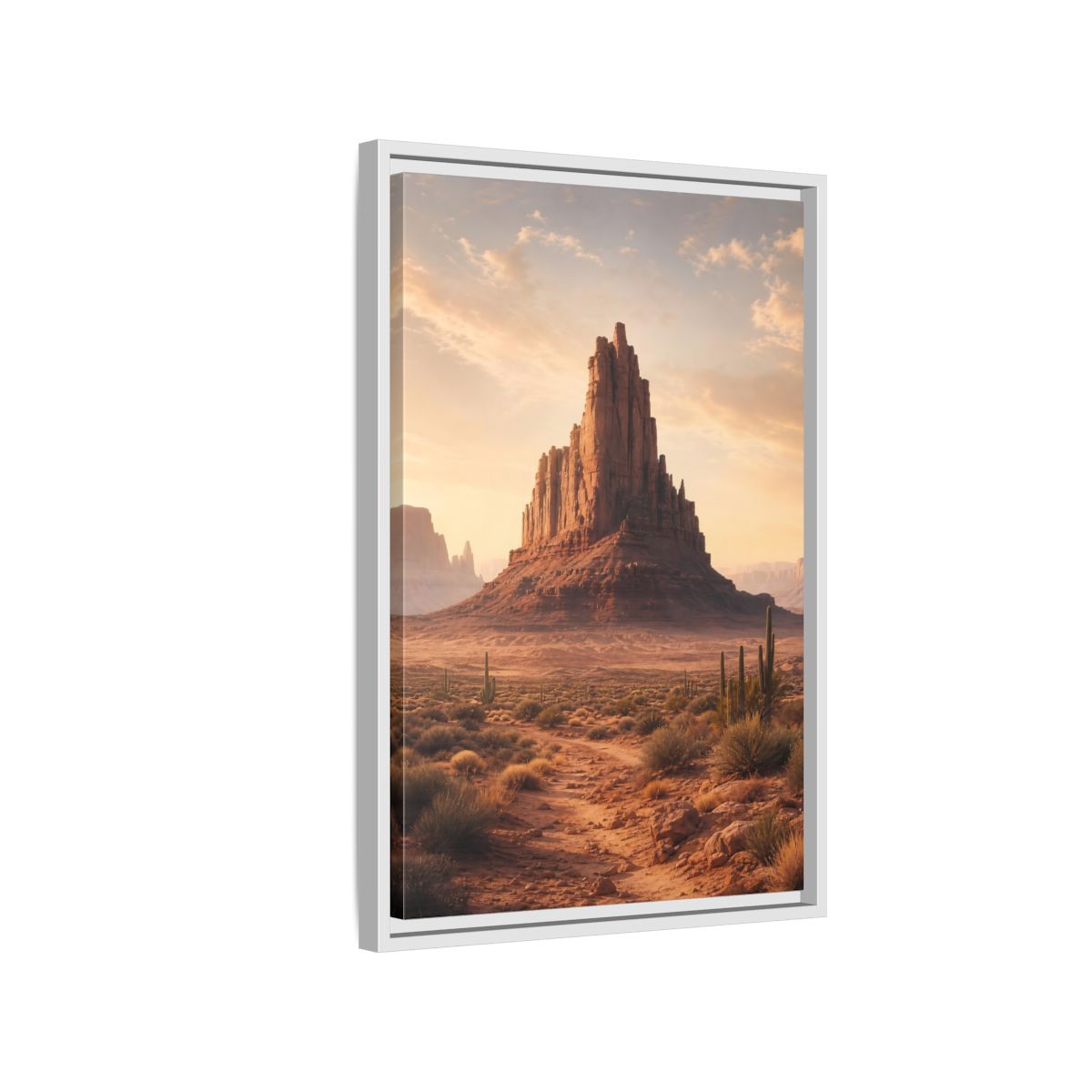 Side Mockup 1. Nature Rock Formation Desert Rock Landscape shown as stretched canvas wall art