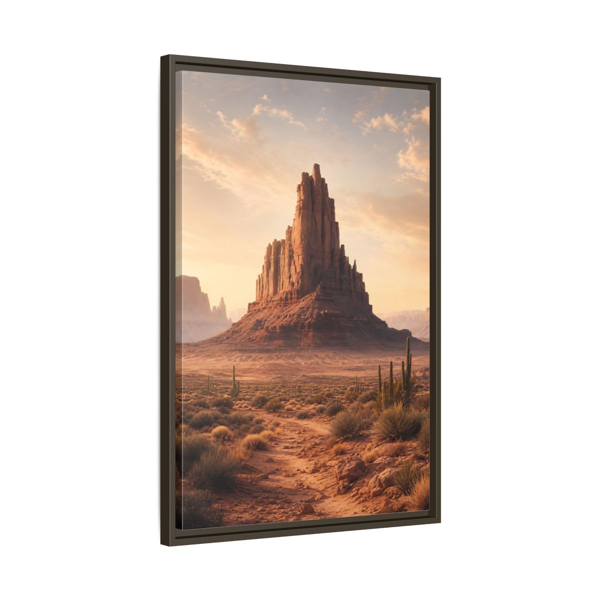 Side Mockup 11. Nature Rock Formation Desert Rock Landscape shown as stretched canvas wall art