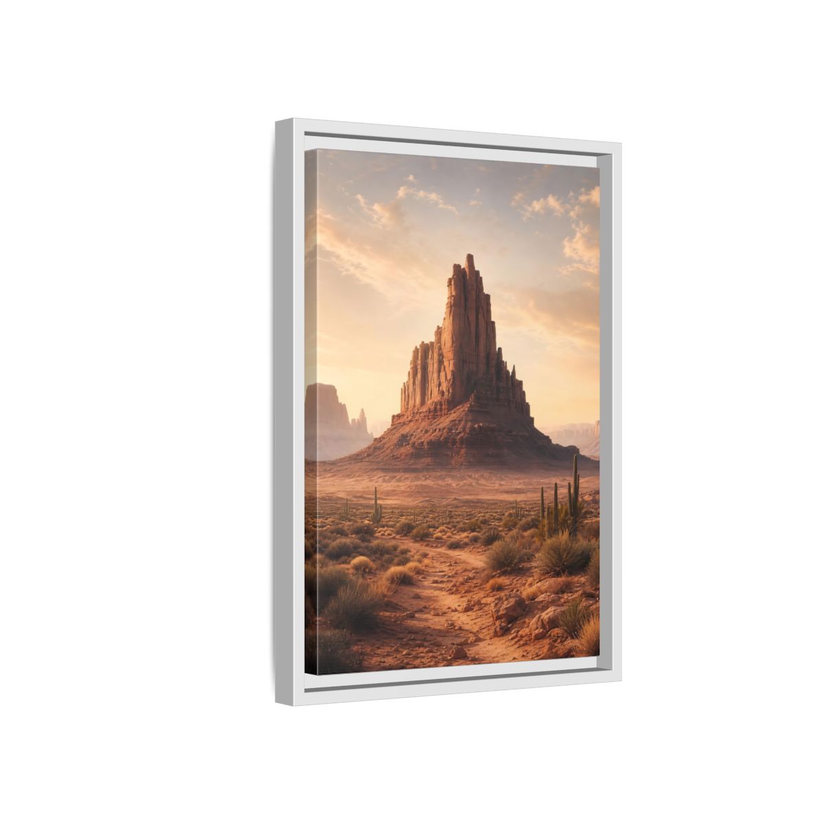 Side Mockup 4. Nature Rock Formation Desert Rock Landscape shown as stretched canvas wall art