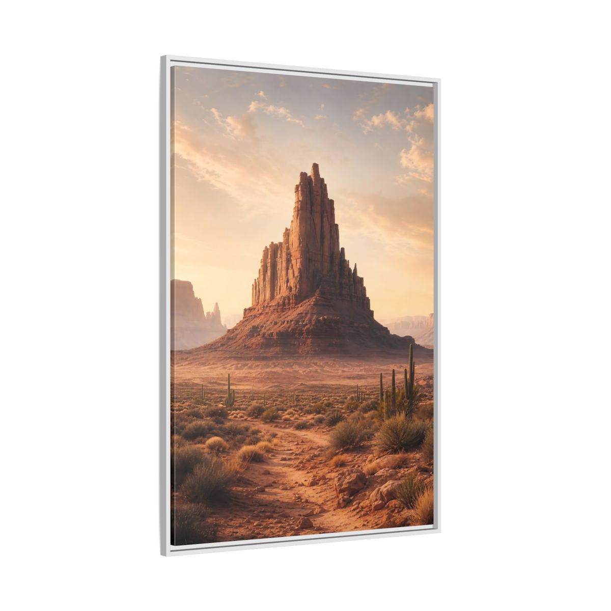 Side Mockup 7. Nature Rock Formation Desert Rock Landscape shown as stretched canvas wall art