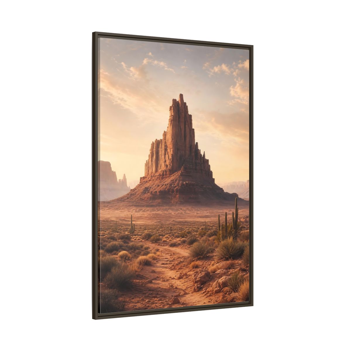 Side Mockup 8. Nature Rock Formation Desert Rock Landscape shown as stretched canvas wall art