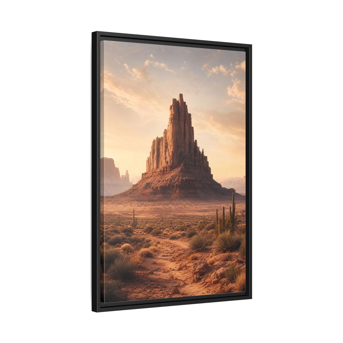Side Mockup 14. Nature Rock Formation Desert Rock Landscape shown as stretched canvas wall art