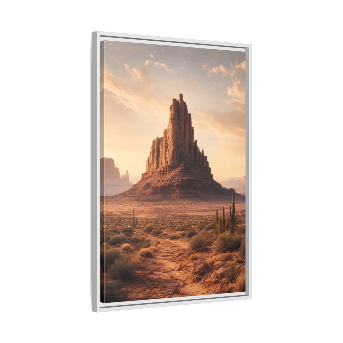 Side Mockup 10. Nature Rock Formation Desert Rock Landscape shown as stretched canvas wall art