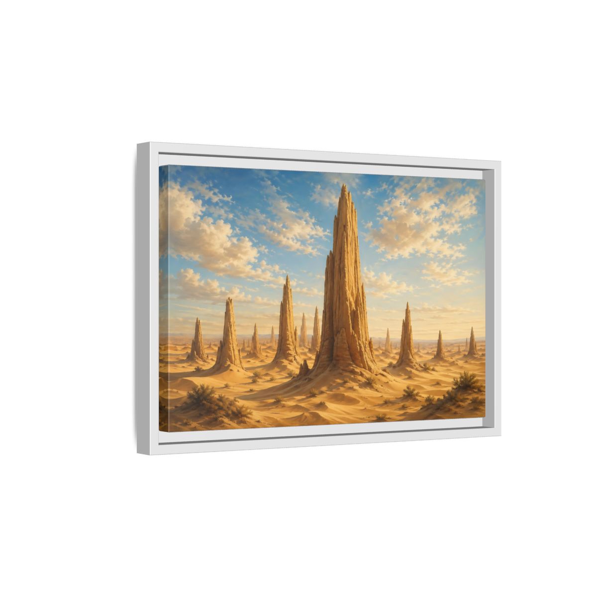 Side Mockup 4. Nature Rock Formations Desert Rock Landscape shown as stretched canvas wall art