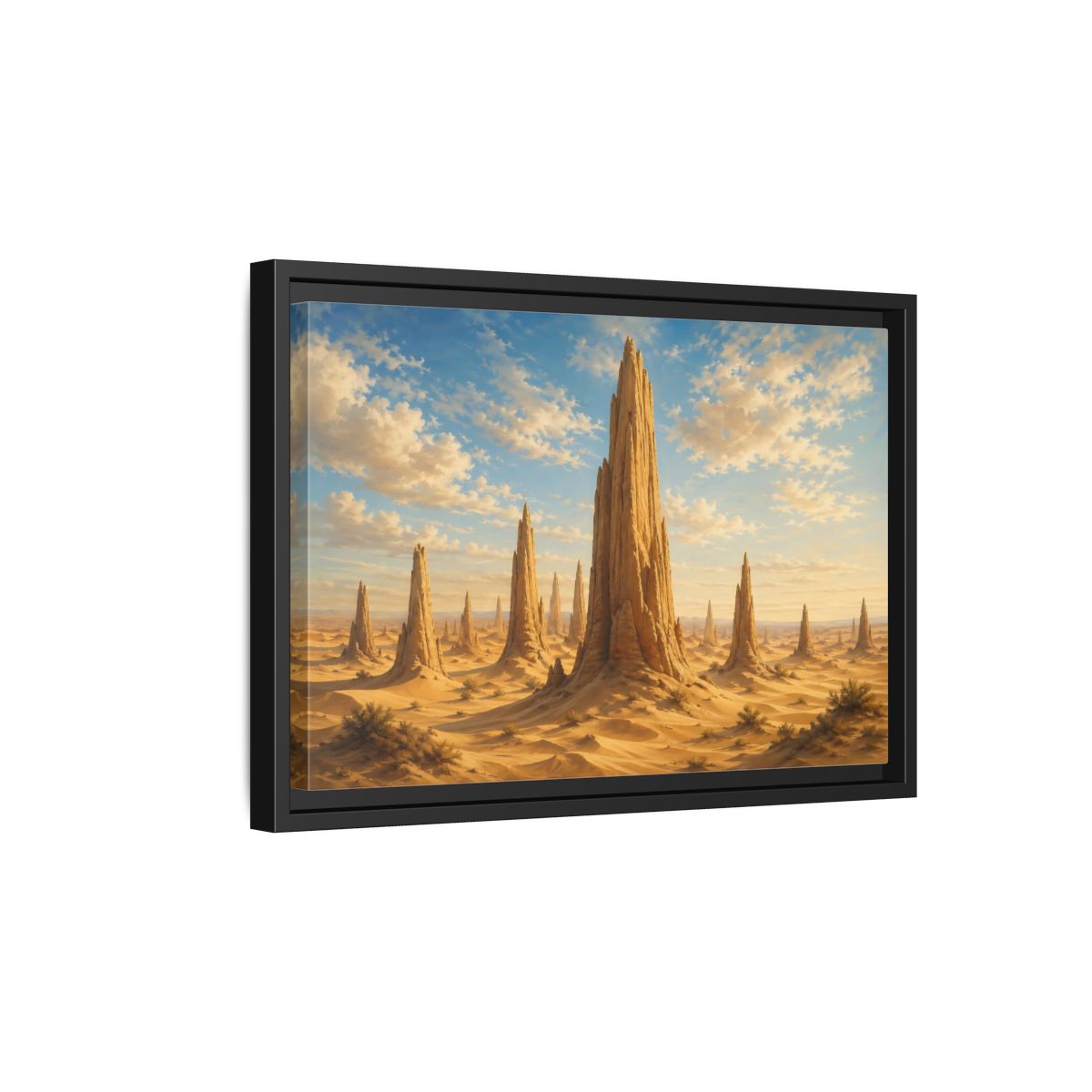 Side Mockup 6. Nature Rock Formations Desert Rock Landscape shown as stretched canvas wall art