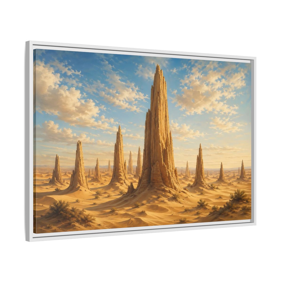 Side Mockup 9. Nature Rock Formations Desert Rock Landscape shown as stretched canvas wall art