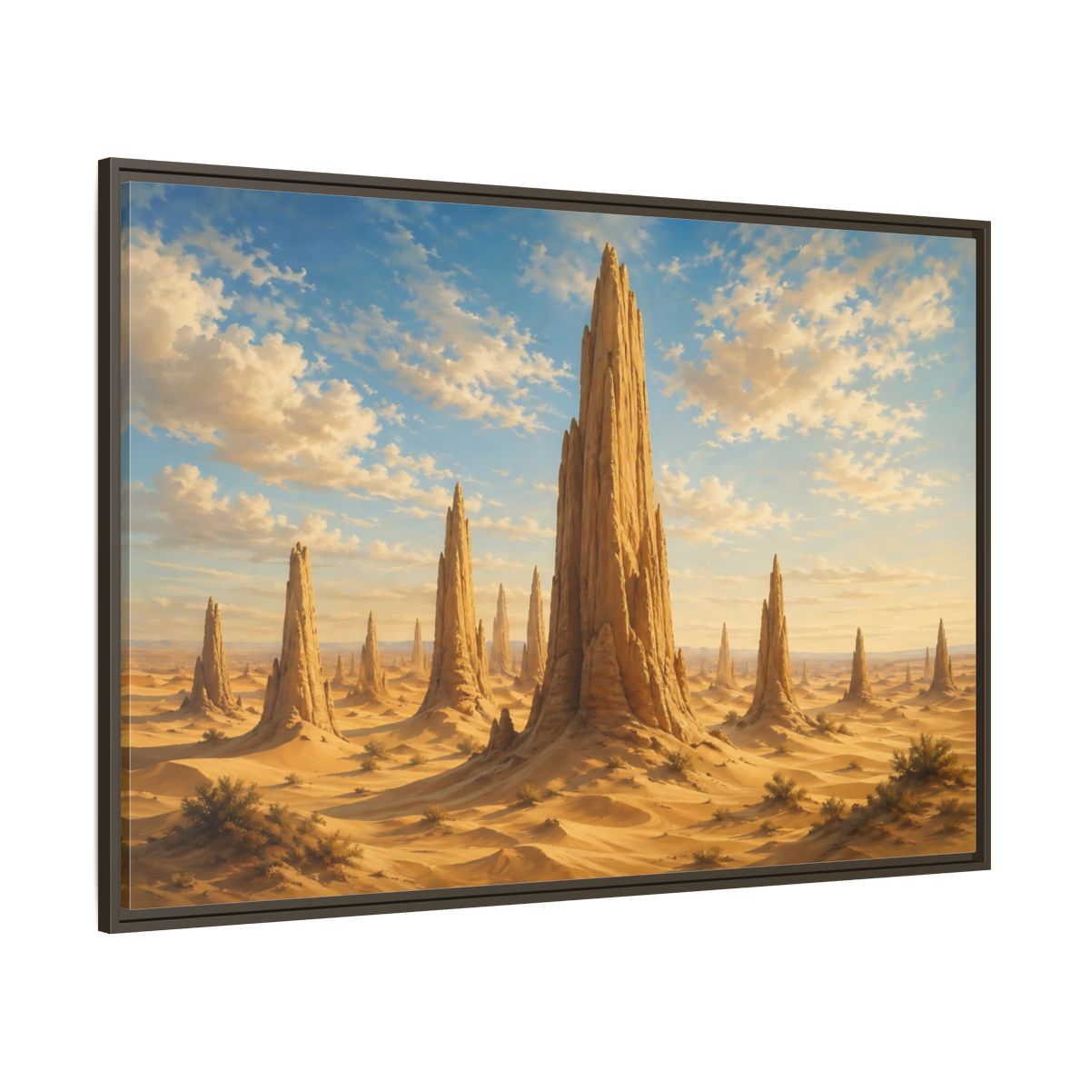 Side Mockup 8. Nature Rock Formations Desert Rock Landscape shown as stretched canvas wall art