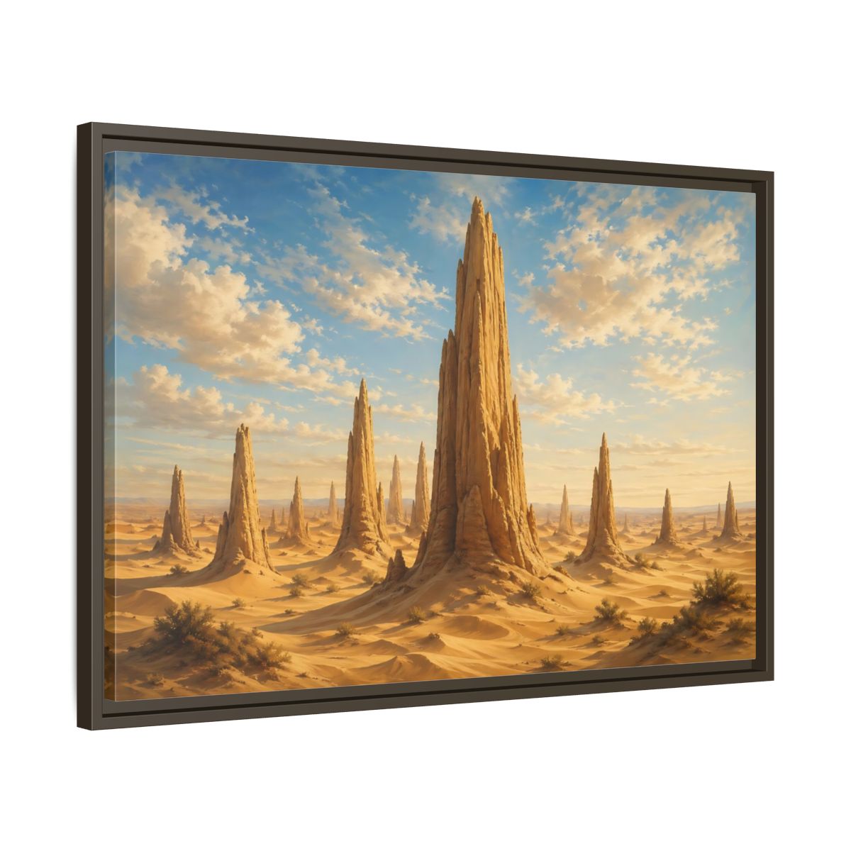 Side Mockup 11. Nature Rock Formations Desert Rock Landscape shown as stretched canvas wall art