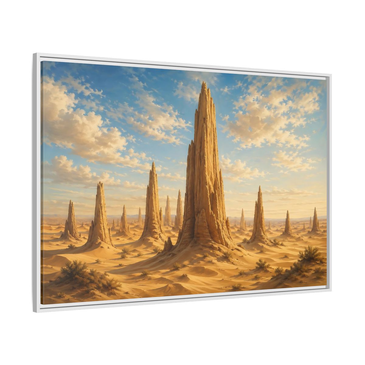 Side Mockup 7. Nature Rock Formations Desert Rock Landscape shown as stretched canvas wall art