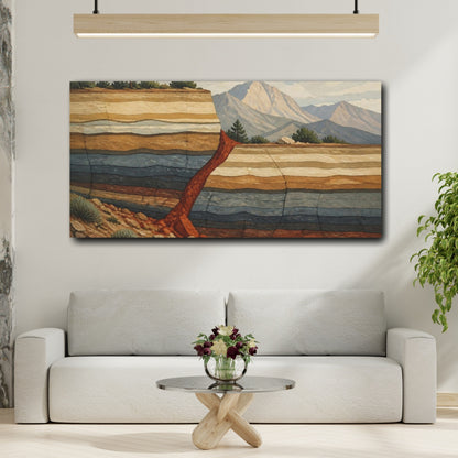 Mockup 2. Nature Rock Strata shown as canvas print