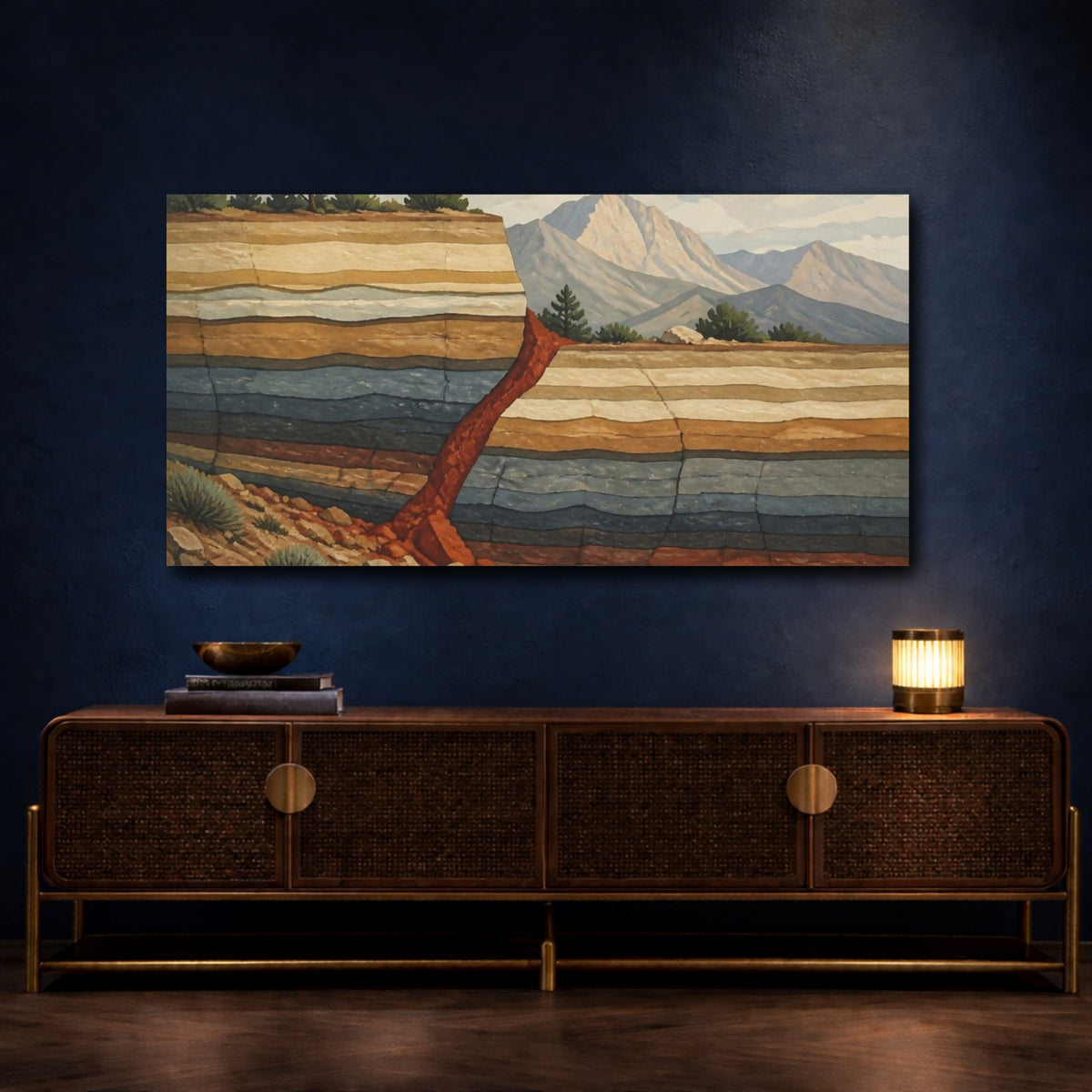 Mockup 4. Nature Rock Strata shown as canvas print