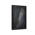 Side Mockup 6. Nature Rock Texture Dark Grey And Gold shown as stretched canvas wall art