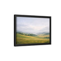 Side Mockup 6. Nature Rolling Hills Green And Grey shown as stretched canvas wall art